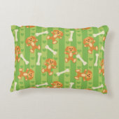 Hintergrund mit Hunden und den Knochen Zierkissen (Rückseite)