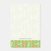 Hintergrund mit Hunden und Knochen Post-it Klebezettel (Vorderseite)