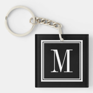 Hintergrund mit individueller Farbe und Monogrammb Schlüsselanhänger