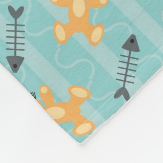 Hintergrund mit Katzen Fleecedecke (Ecke)