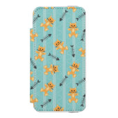 Hintergrund mit Katzen Incipio iPhone Geldbeutel-Hülle (Folio Vorderseite)