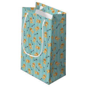 Hintergrund mit Katzen Kleine Geschenktüte