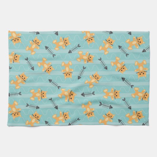 Hintergrund mit Katzen Küchentuch (Horizontal)