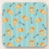 Hintergrund mit Katzen Untersetzer (Vorderseite)