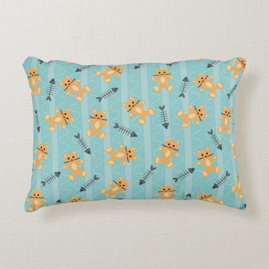 Hintergrund mit Katzen Zierkissen (Vorderseite)