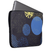 Hintergrund mit Kreisen. Vintage abstrakte Laptopschutzhülle (Vorne Rechts)