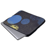 Hintergrund mit Kreisen. Vintage abstrakte Laptopschutzhülle (Vorne Knopf)