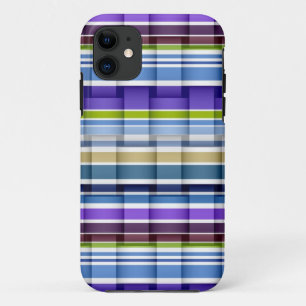 Hintergrund mit leuchtend bunten Streifen iPhone 11 Hülle
