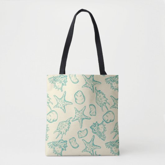 Hintergrund mit Muscheln. Hand gezeichnet 2 Tasche (Vorderseite)