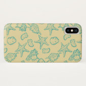 Hintergrund mit Muscheln. Hand gezeichnet Case-Mate iPhone Hülle (Rückseite (Horizontal))