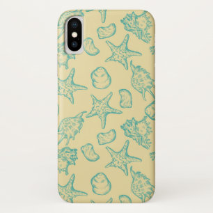 Hintergrund mit Muscheln. Hand gezeichnet Case-Mate iPhone Hülle