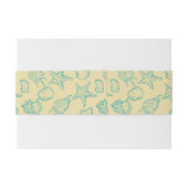 Hintergrund mit Muscheln. Hand gezeichnet Einladungsbanderole (Rückseitenbeispiel)