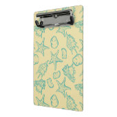 Hintergrund mit Muscheln. Hand gezeichnet Mini Klemmbrett (Gewinkelt2)