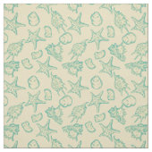 Hintergrund mit Muscheln. Hand gezeichnet Stoff (Muster)