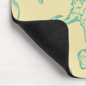 Hintergrund mit Muscheln. Handgezeichnet Mousepad (Ecke)