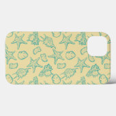 Hintergrund mit Muscheln. Handgezogener Text 2 Case-Mate iPhone Hülle (Rückseite (Horizontal))