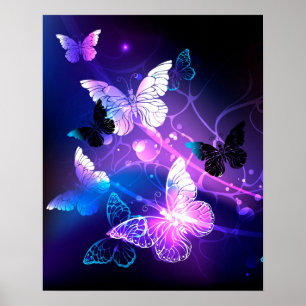 Hintergrund mit Nachtfalter Poster