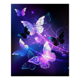 Hintergrund mit Nachtfalter Poster