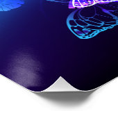 Hintergrund mit Nachtfalter Poster (Ecke)