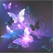 Hintergrund mit Nachtschmetterlingen Aufkleber (Vorderseite)