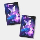 Hintergrund mit Nachtschmetterlingen Ausweis (Vorder- & Rückseite)