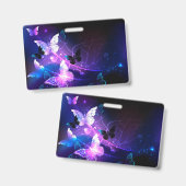 Hintergrund mit Nachtschmetterlingen Ausweis (Vorder- & Rückseite)