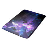 Hintergrund mit Nachtschmetterlingen Badematte (Schrägansicht)