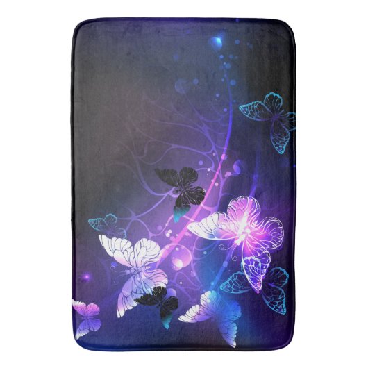 Hintergrund mit Nachtschmetterlingen Badematte (Vorderseite Vertikal)