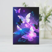 Hintergrund mit Nachtschmetterlingen Begleitkarte (Stehend Vorderseite)