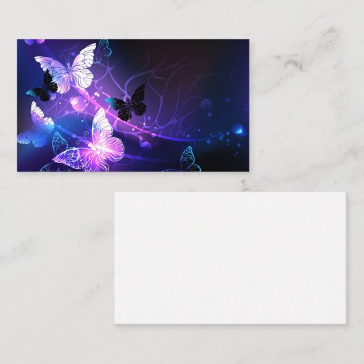 Hintergrund mit Nachtschmetterlingen Begleitkarte (Vorne/Hinten)