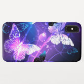 Hintergrund mit Nachtschmetterlingen Case-Mate iPhone Hülle (Rückseite (Horizontal))