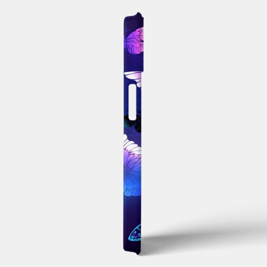 Hintergrund mit Nachtschmetterlingen Case-Mate iPhone Hülle (Rückseite / Rechts)