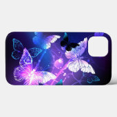 Hintergrund mit Nachtschmetterlingen Case-Mate iPhone Hülle (Rückseite (Horizontal))