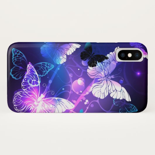 Hintergrund mit Nachtschmetterlingen Case-Mate iPhone Hülle (Rückseite (Horizontal))