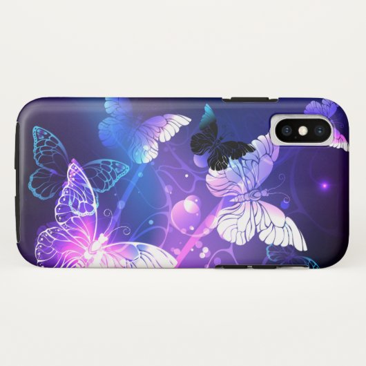 Hintergrund mit Nachtschmetterlingen Case-Mate iPhone Hülle (Rückseite (Horizontal))