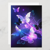 Hintergrund mit Nachtschmetterlingen Feiertagskarte (Vorne/Hinten)