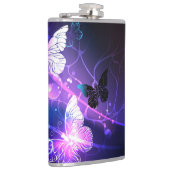 Hintergrund mit Nachtschmetterlingen Flachmann (Rechts)