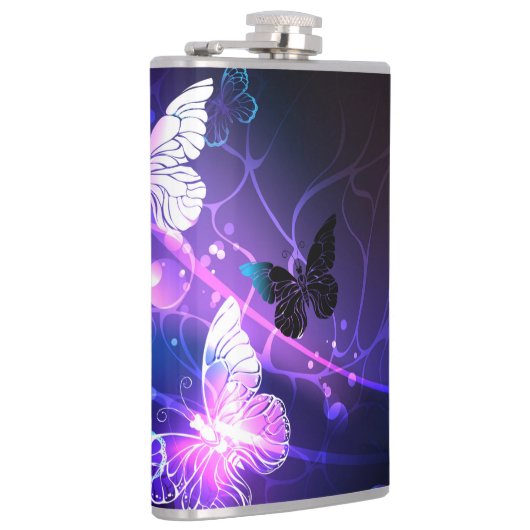 Hintergrund mit Nachtschmetterlingen Flachmann (Rechts)