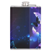 Hintergrund mit Nachtschmetterlingen Flachmann (Rückseite)