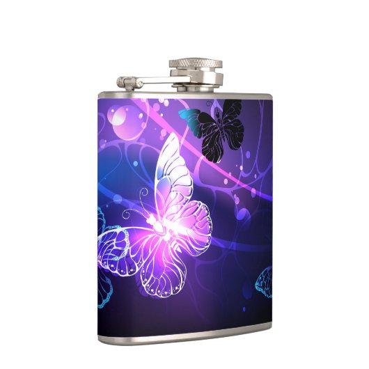 Hintergrund mit Nachtschmetterlingen Flachmann (Rechts)