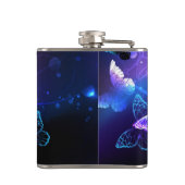 Hintergrund mit Nachtschmetterlingen Flachmann (Rückseite)