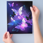 Hintergrund mit Nachtschmetterlingen Flyer (Hand)