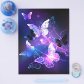 Hintergrund mit Nachtschmetterlingen Flyer (Einzeln)