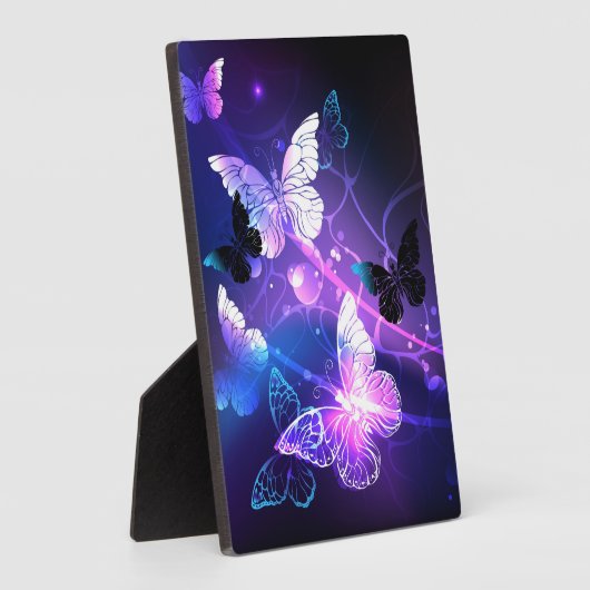 Hintergrund mit Nachtschmetterlingen Fotoplatte (Seite)