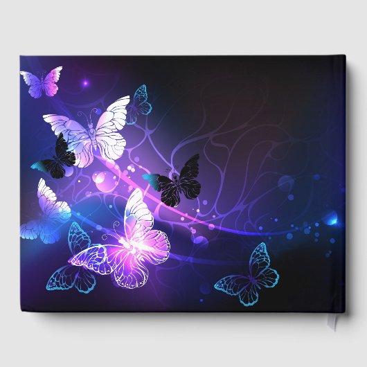 Hintergrund mit Nachtschmetterlingen Gästebuch (Rückseite)