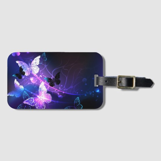 Hintergrund mit Nachtschmetterlingen Gepäckanhänger (Vorderseite (Horizontal))