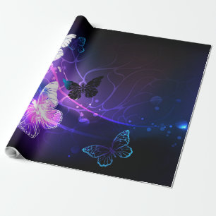 Hintergrund mit Nachtschmetterlingen Geschenkpapier
