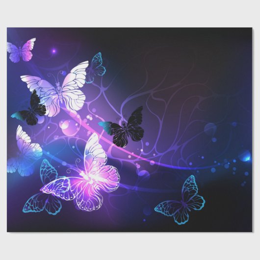 Hintergrund mit Nachtschmetterlingen Geschenkpapier (Flach)