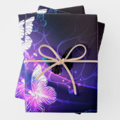 Hintergrund mit Nachtschmetterlingen Geschenkpapier Set (Beispiel)