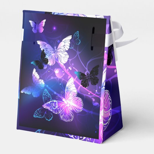 Hintergrund mit Nachtschmetterlingen Geschenkschachtel (Rückseite)